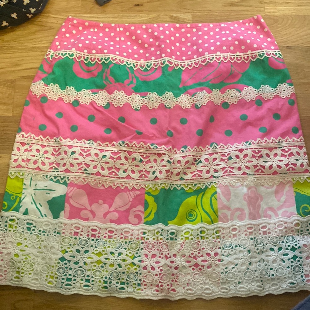 Lily Pulitzer Fancie Nancie printed skirt  - so cute - worn only once!